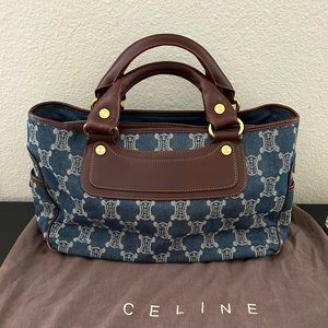 Vintage CELINE Paris Boogie Bag Denim
